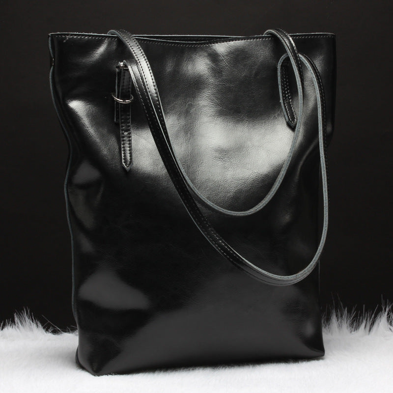 The Grand Luxe: Oil-Waxed Leather Statement Tote