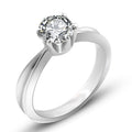 Eternal Solitaire: Brilliant-Cut Titanium Statement Ring