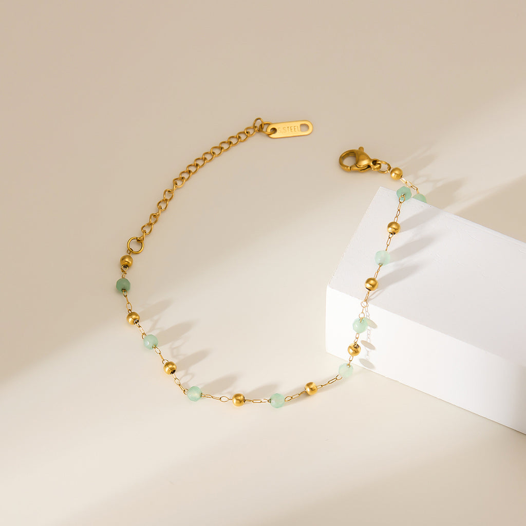 The Emerald Serenity – Handmade Natural Jade & Titanium Necklace