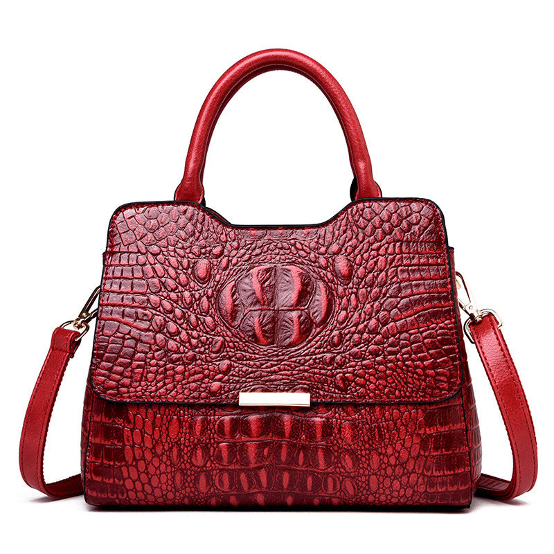 The Croco-Glow: Embossed Patent Leather Tote