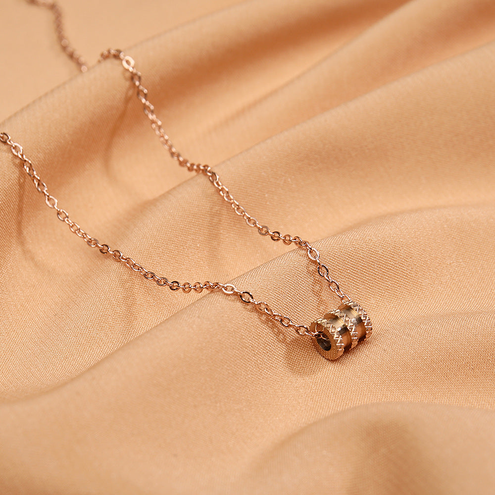 The Hourglass Grace: Small Waist Titanium Necklace
