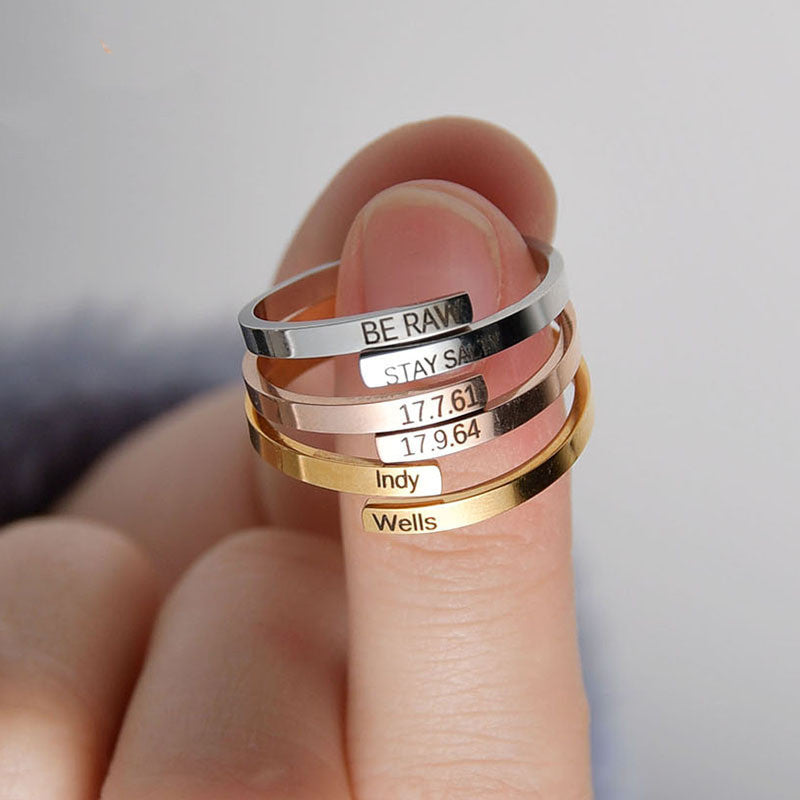 Signature Essence: Customizable Glossy Titanium Band