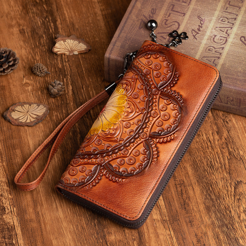 The Botanist: Embossed Heritage Cowhide Wallet
