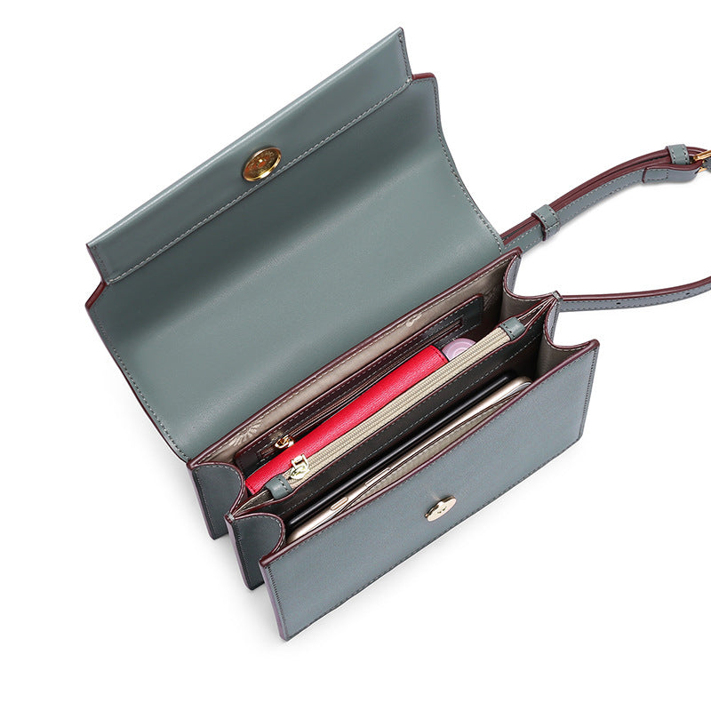 The Petite Square: Genuine Leather Messenger Bag