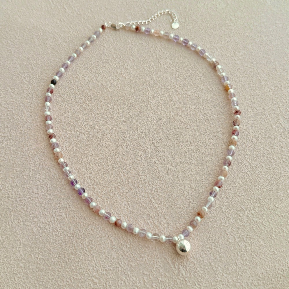 The Happiness Glow: Dopamine Pearl & Rose-Quartz Aesthetic Necklace