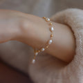 Handmade Titanium Freshwater Pearl Bracelet