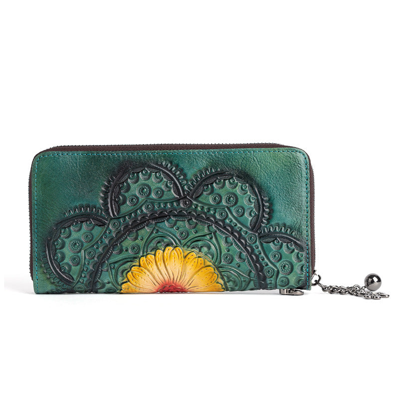 The Botanist: Embossed Heritage Cowhide Wallet