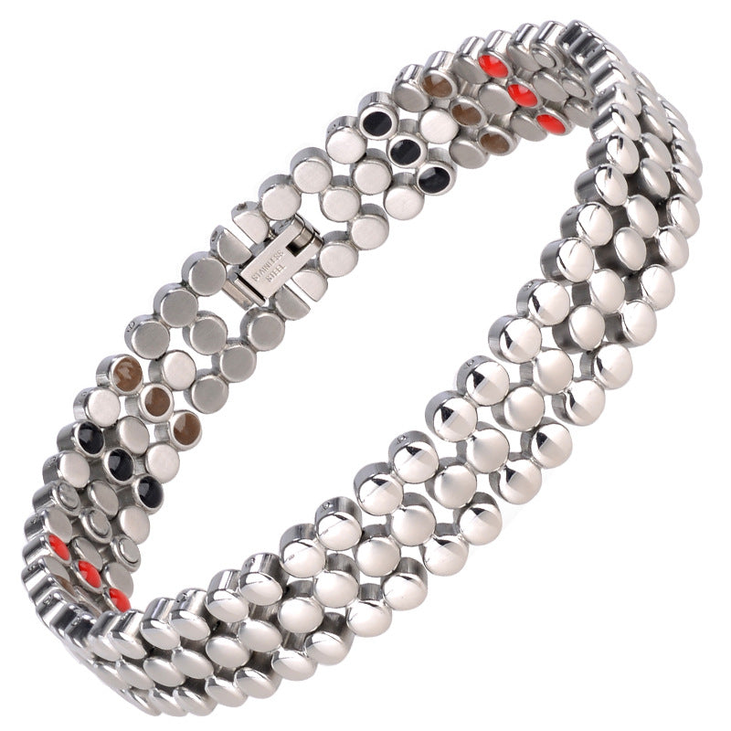 The Bio-Quantum: Advanced Wellness Titanium Steel Bracelet