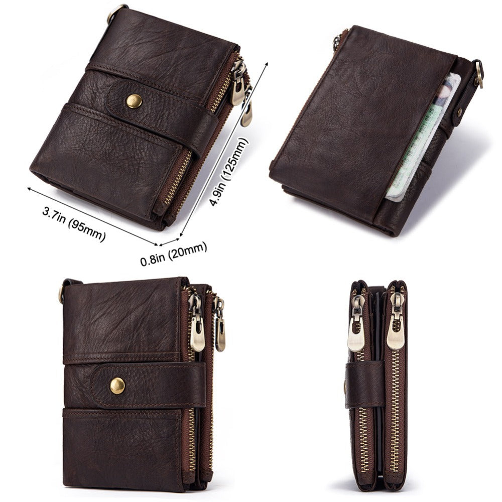 The Guardian: Antimagnetic Vertical Zip Wallet