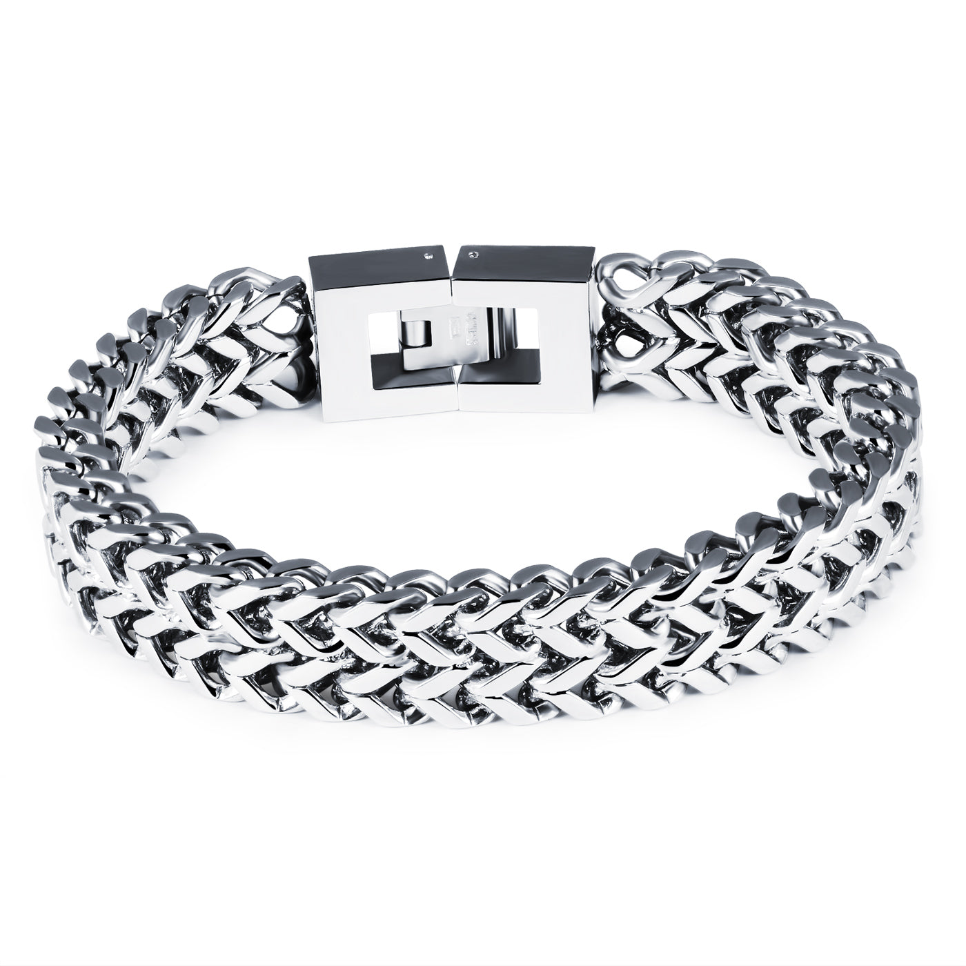 The Titan Bold: 12mm Industrial Titanium Steel Bracelet