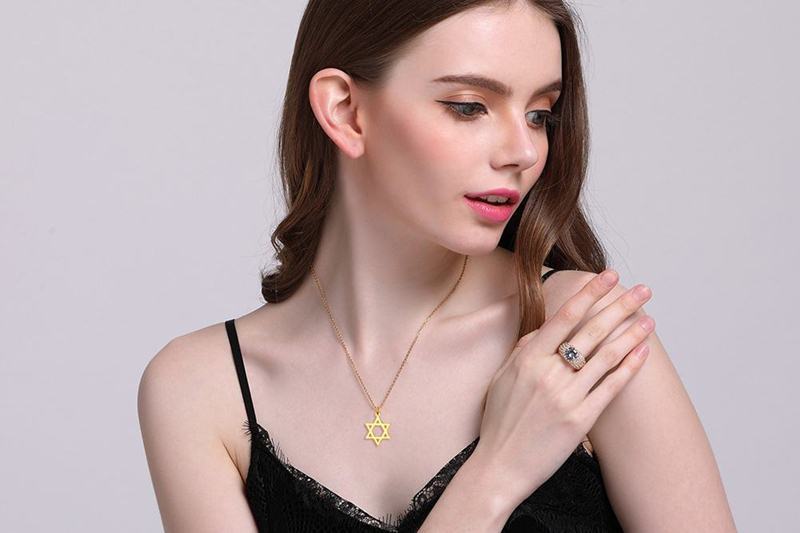 The Astral Star: Titanium Six-Pointed Necklace