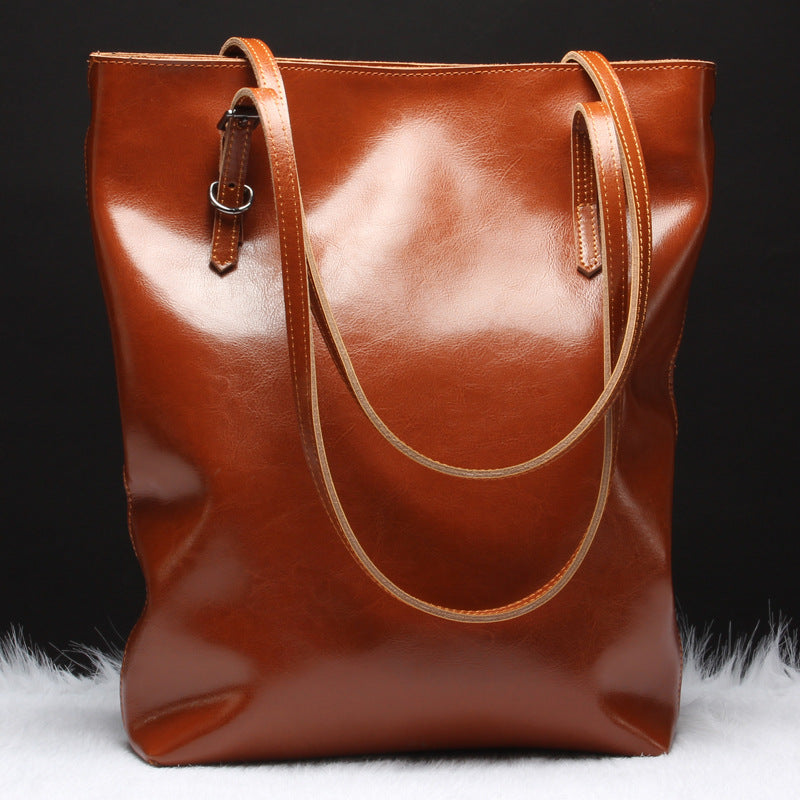 The Grand Luxe: Oil-Waxed Leather Statement Tote