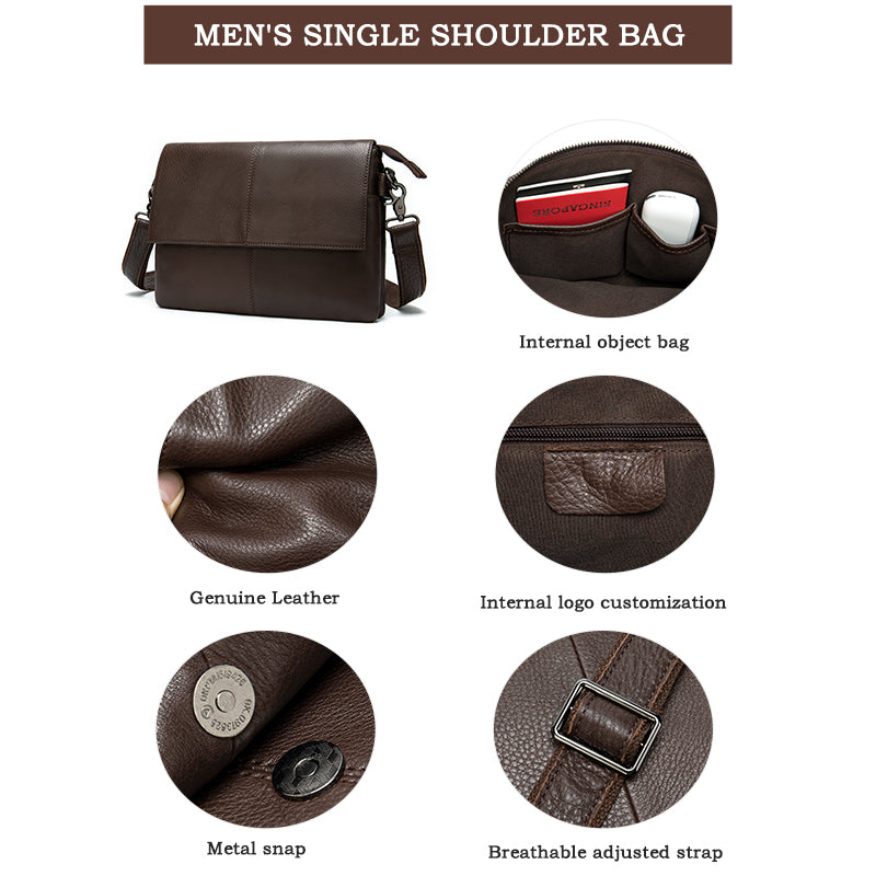 The Executive: Top-Grain Flap Messenger Bag