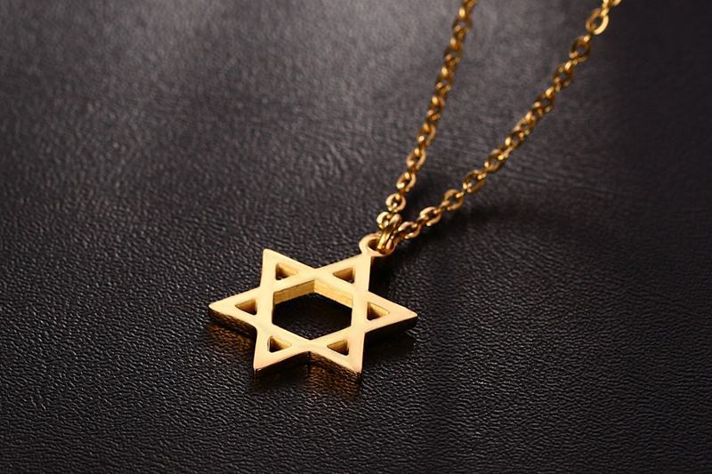 The Astral Star: Titanium Six-Pointed Necklace