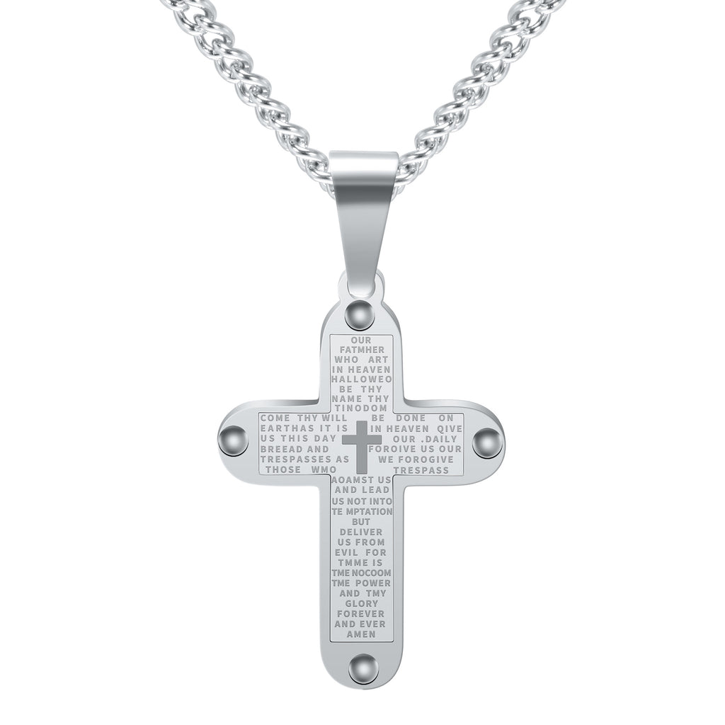 Stainless Steel Cross Shelf Necklace Titanium Steel
