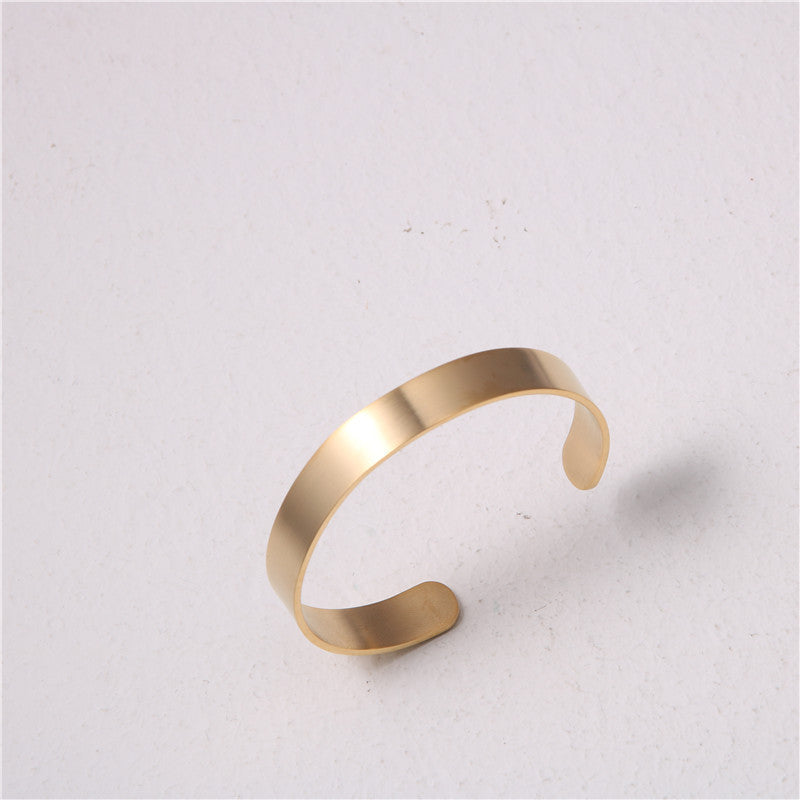 18K Sovereign Glow: Premium Gold-Plated Titanium Bangle