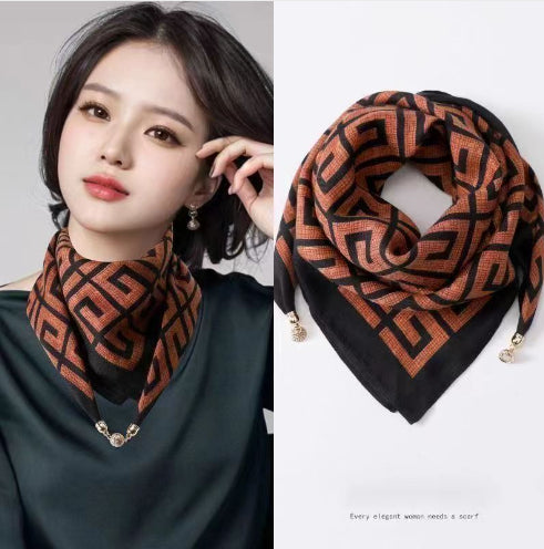 Effortless Chic: The Magnetic Silk Square Scarf
