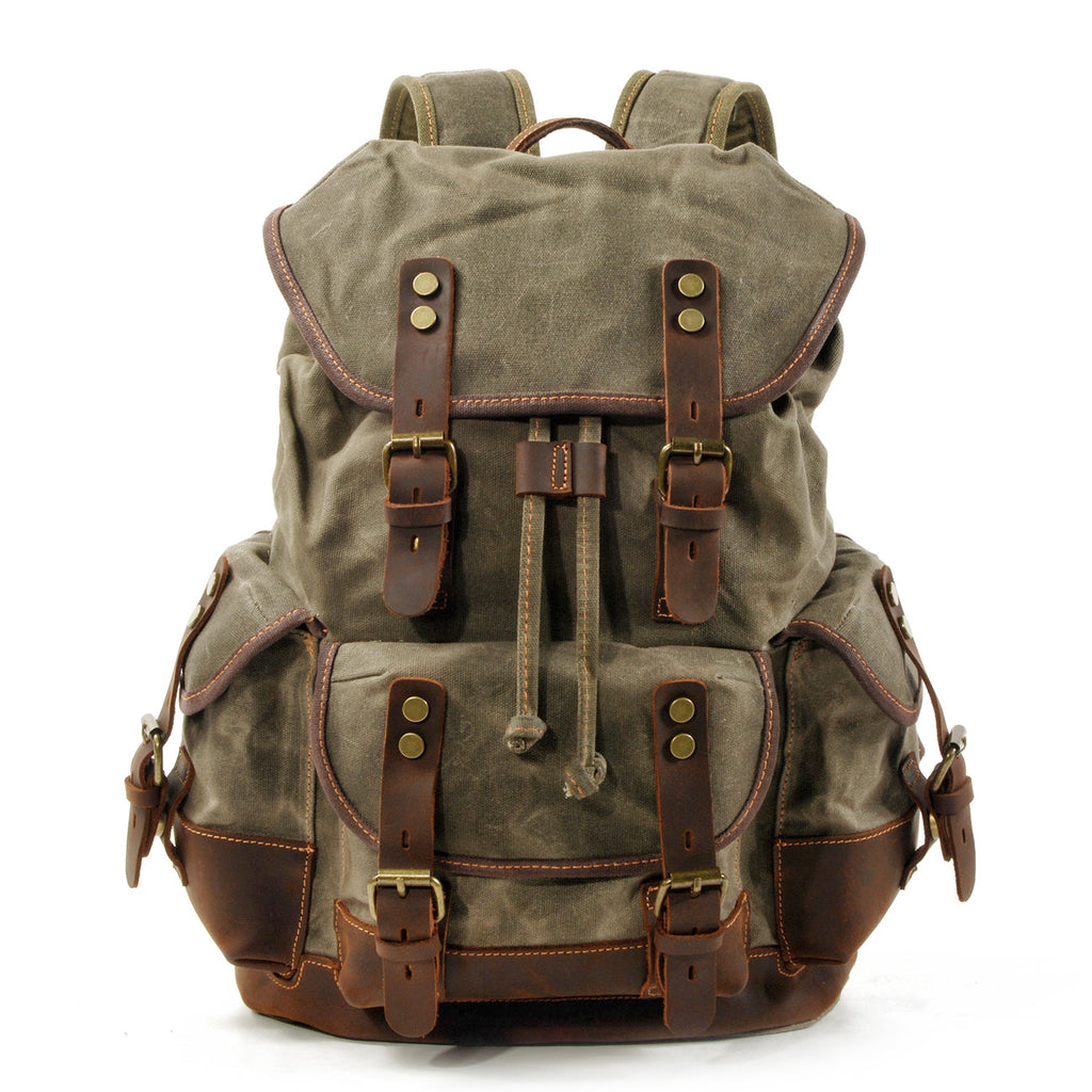 The Expedition: Waxed Canvas & Heritage Leather Rucksack