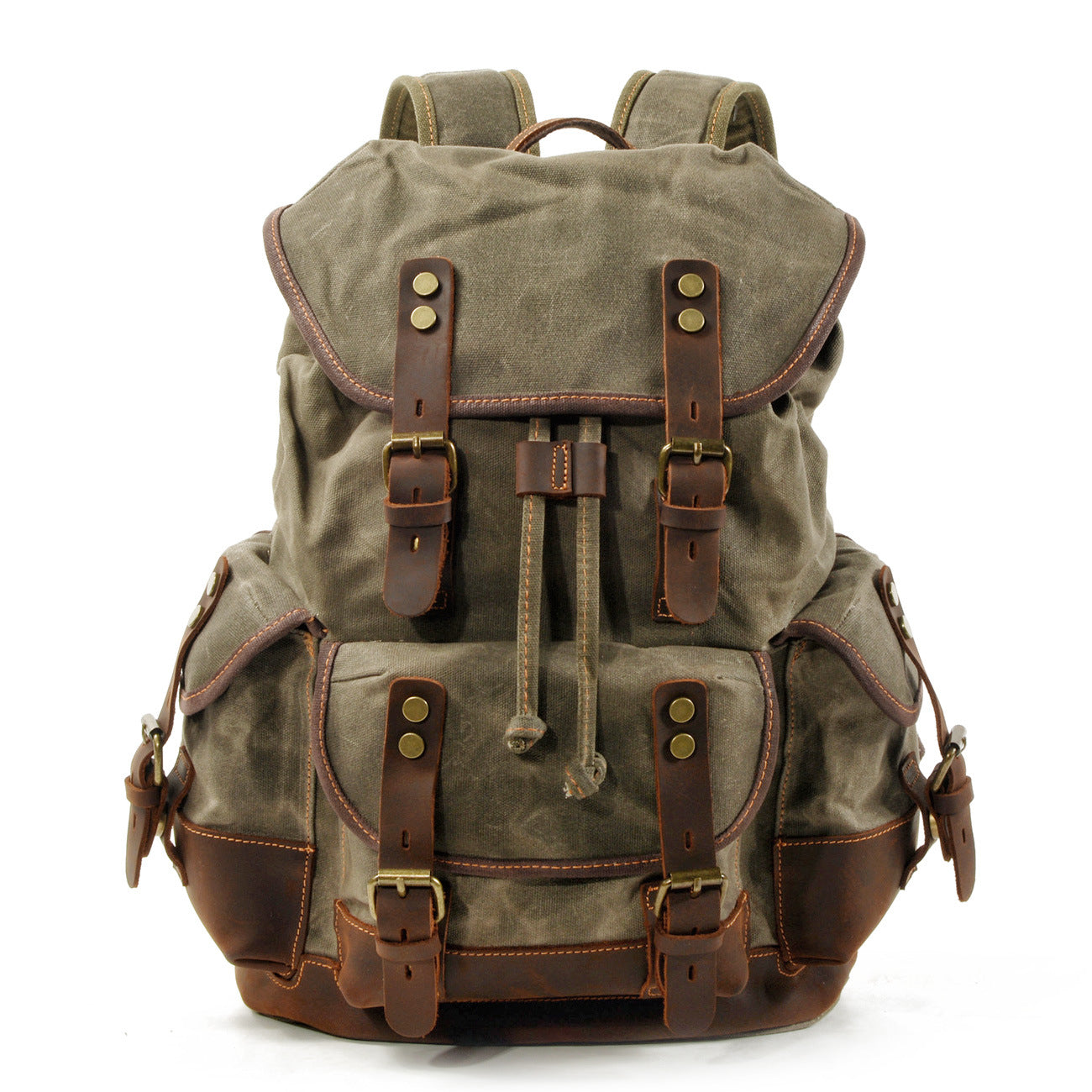 The Expedition: Waxed Canvas & Heritage Leather Rucksack