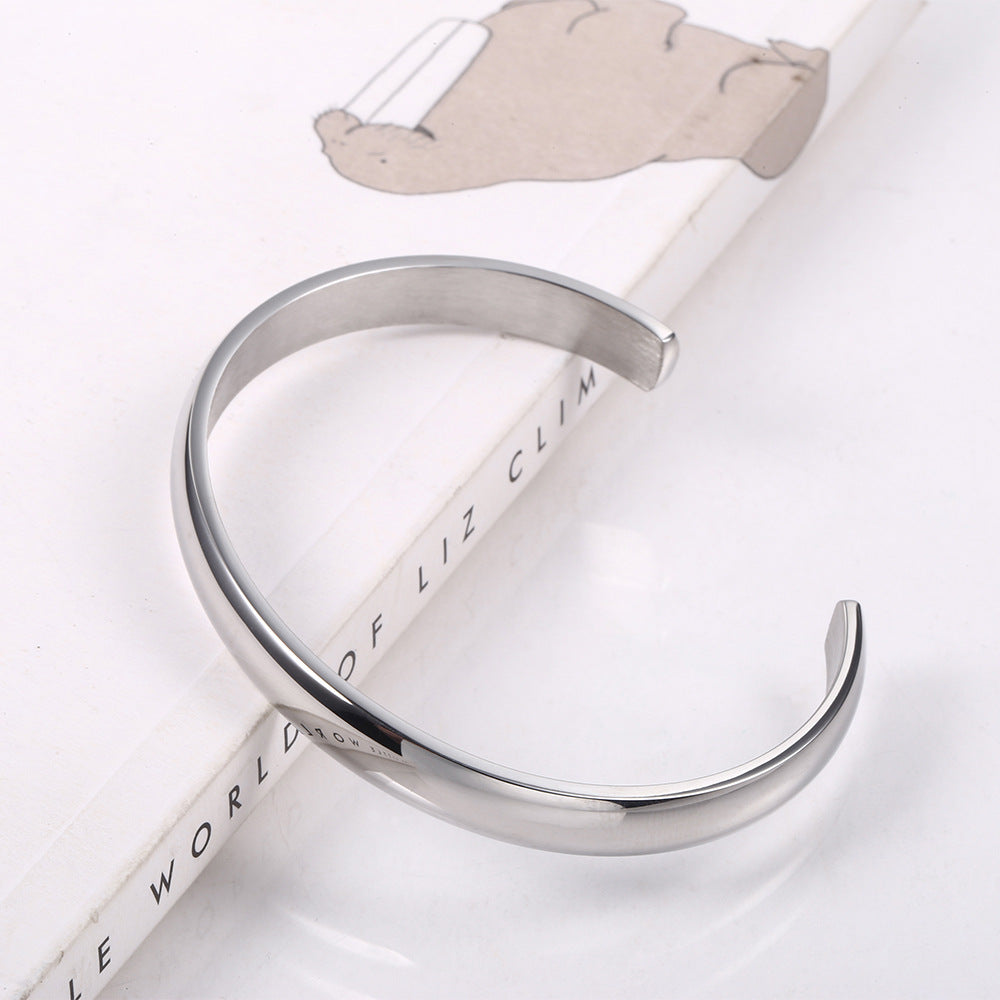 The Essential Glow: 7mm Polished C-Shape Cuff
