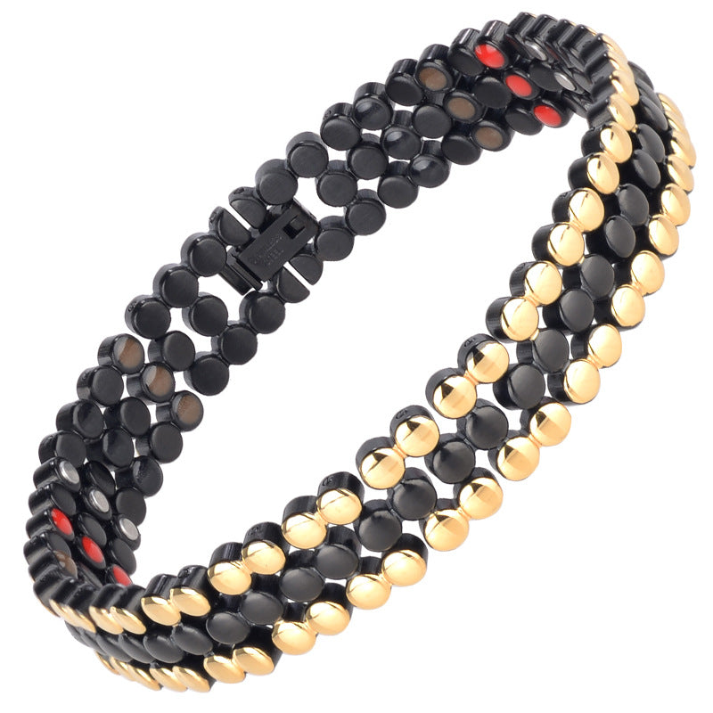 The Bio-Quantum: Advanced Wellness Titanium Steel Bracelet