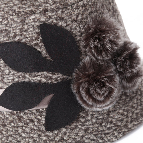 Bohemian Muse: The Floral Felt Basin Hat