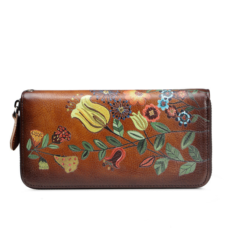 The Tulip: Embossed Floral Heritage Wallet