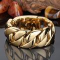 The Sculpted Titan: Heavy-Cast Titanium Steel Bracelet