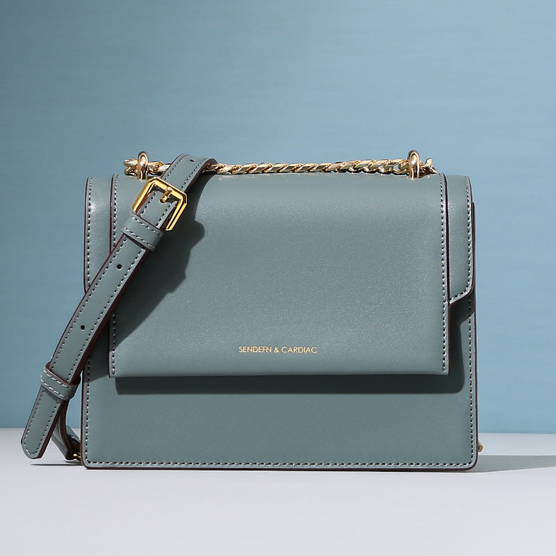 The Petite Square: Genuine Leather Messenger Bag