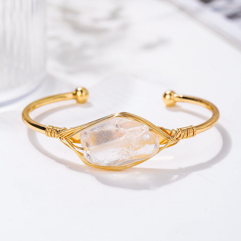 316L Raw Crystal Energy Bracelet