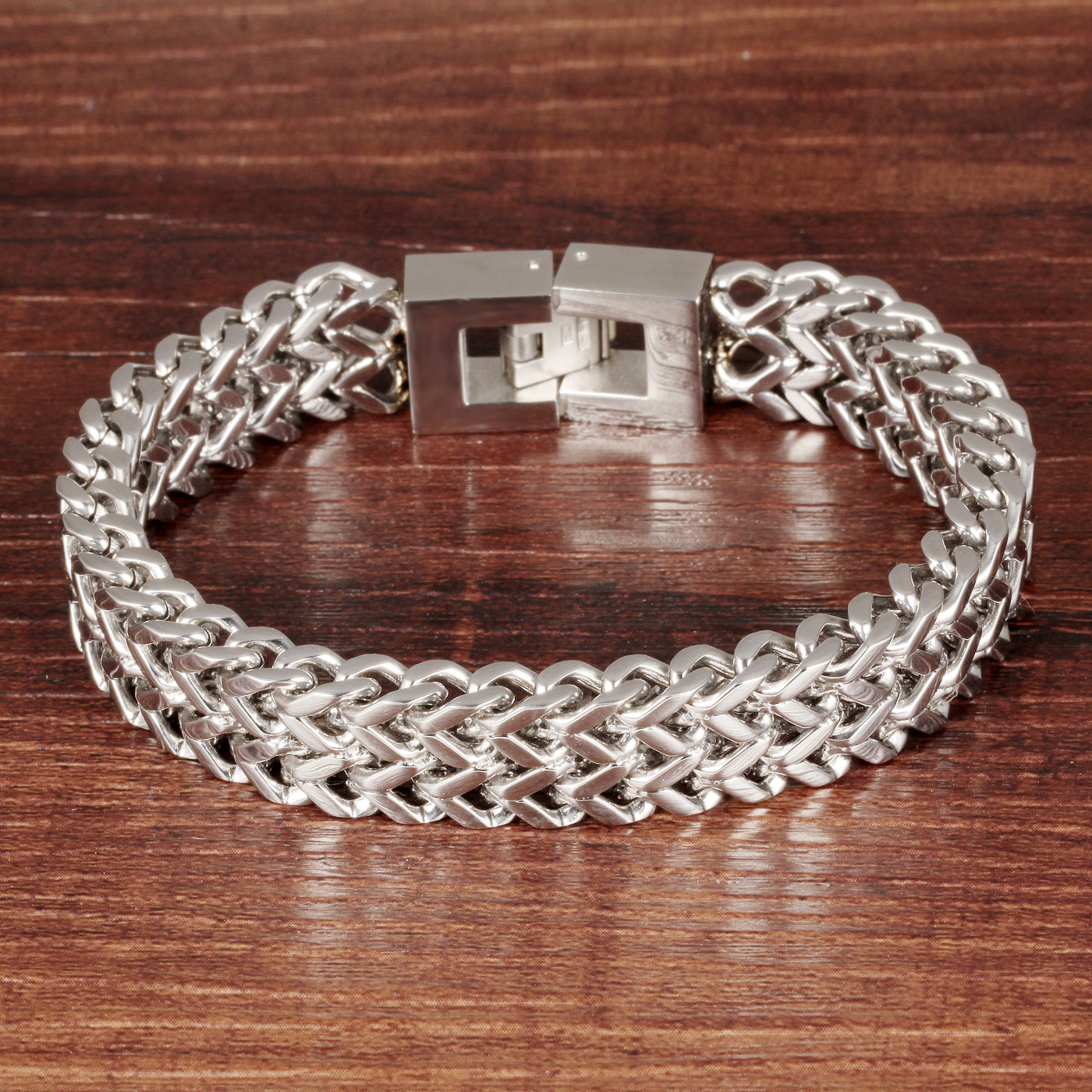 The Titan Bold: 12mm Industrial Titanium Steel Bracelet