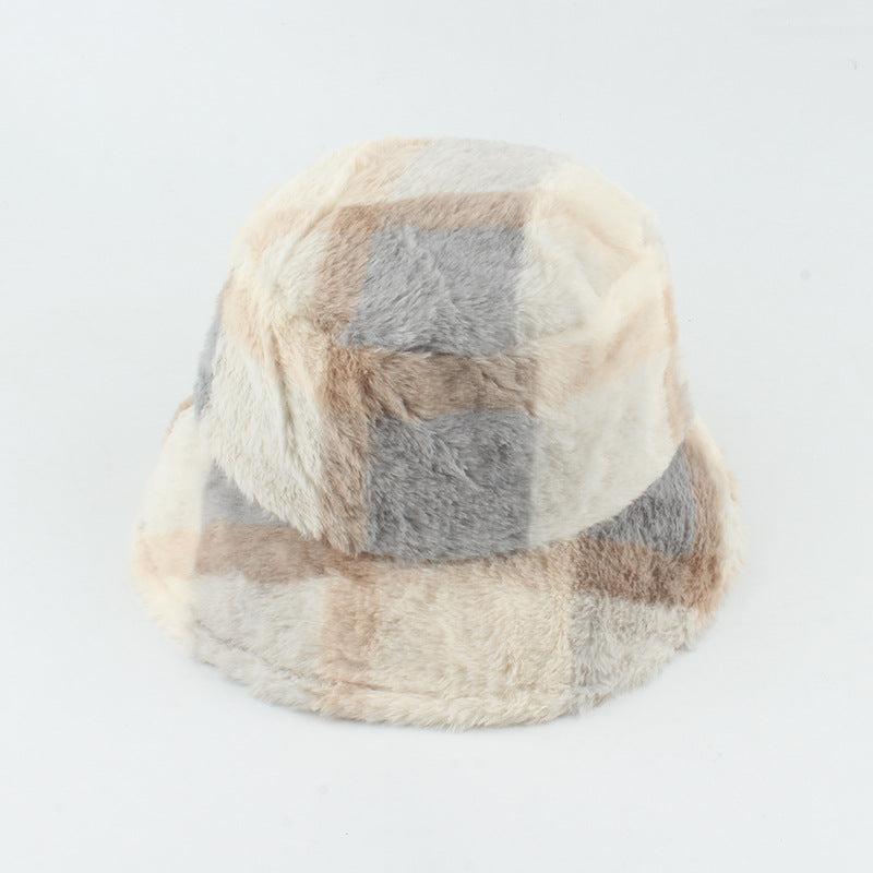 Arctic Chic: The Plush Plaid Flannel Basin Hat