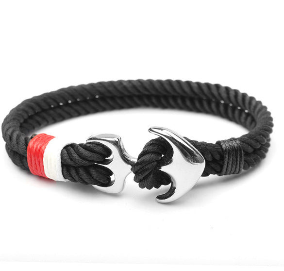 The Voyager: Titanium Steel Nautical Anchor Bracelet