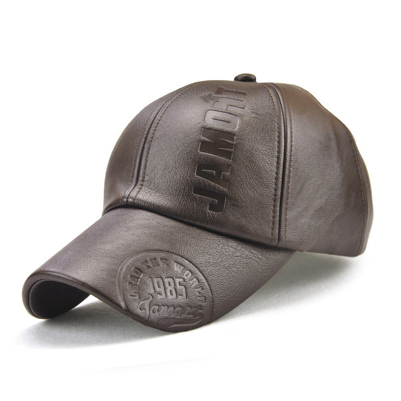 Urban Maverick: The Embossed Vegan Leather Cap
