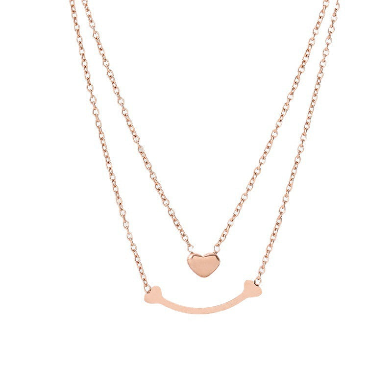 The Serene Wave – Geometric Water-Wave Titanium Necklace