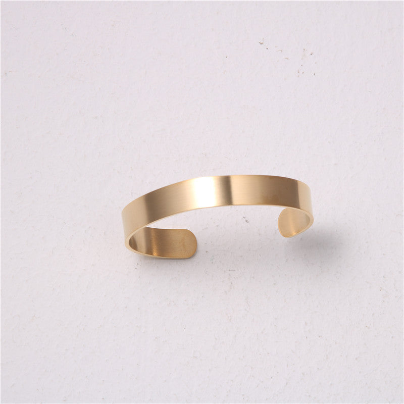 18K Sovereign Glow: Premium Gold-Plated Titanium Bangle