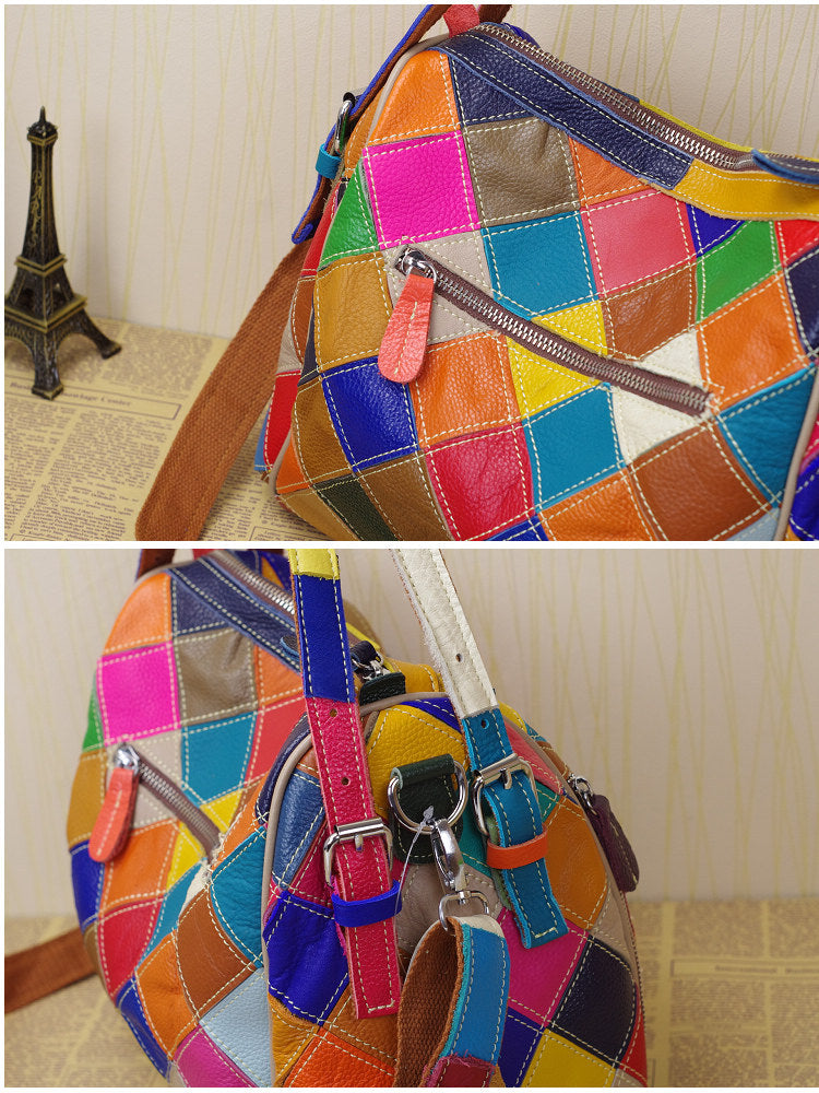 The Mosaic: Top-Grain Patchwork Box Bag