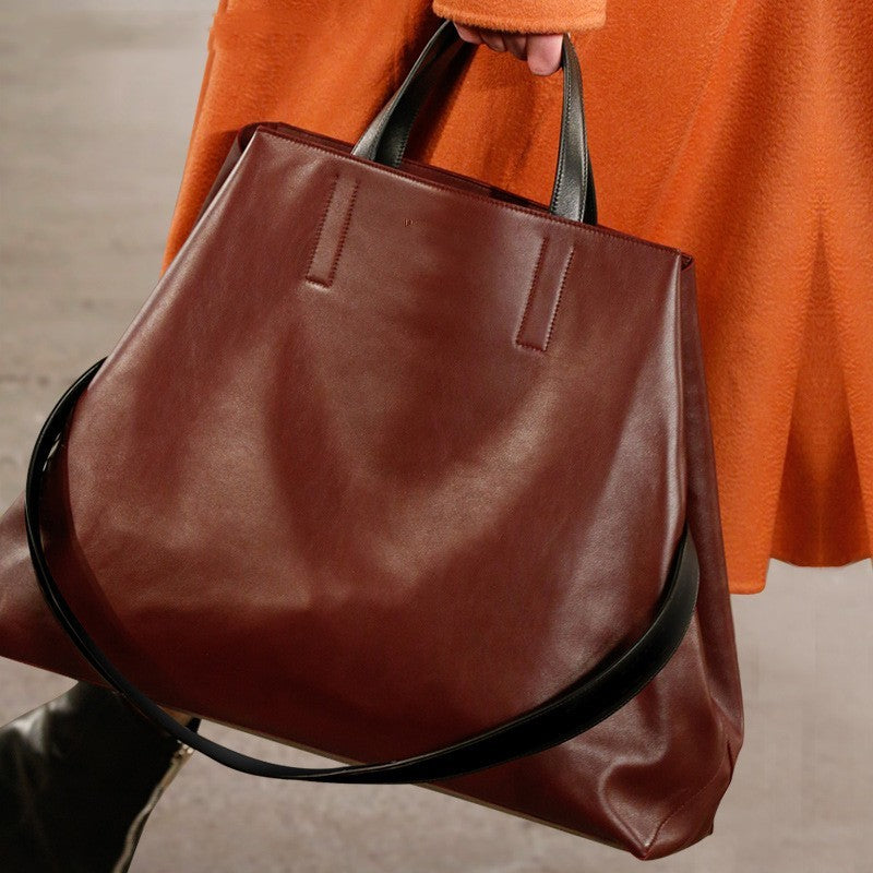 The Prism: Color-Block Leather Bucket Bag