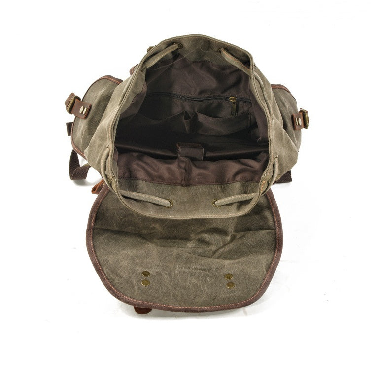 The Expedition: Waxed Canvas & Heritage Leather Rucksack