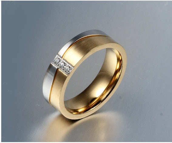 Eternal Bond: Titanium Steel Couple’s Promise Ring