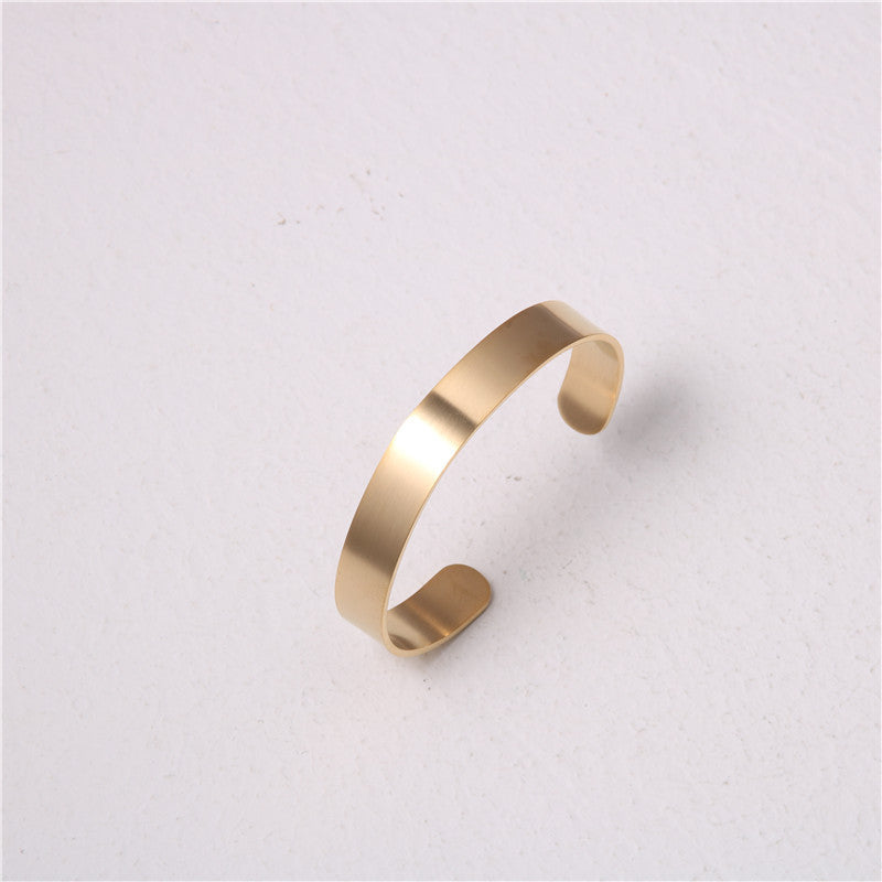 18K Sovereign Glow: Premium Gold-Plated Titanium Bangle