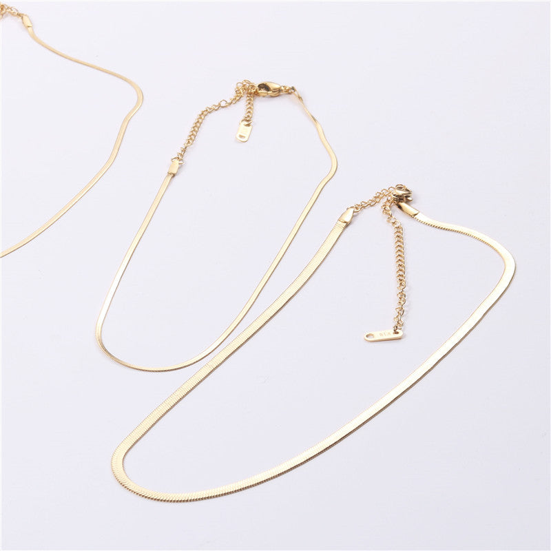 Fluid Snake Chain Necklace | Premium Titanium Collection