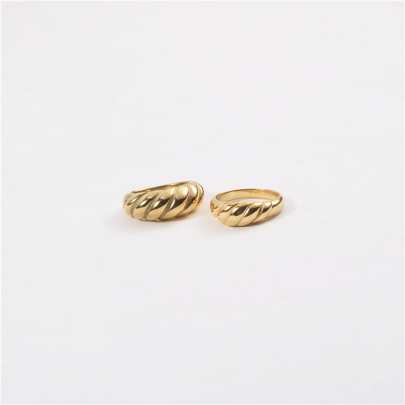 Rose Éclat: Braided Twist Titanium Band