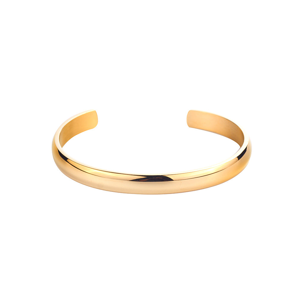 The Essential Glow: 7mm Polished C-Shape Cuff