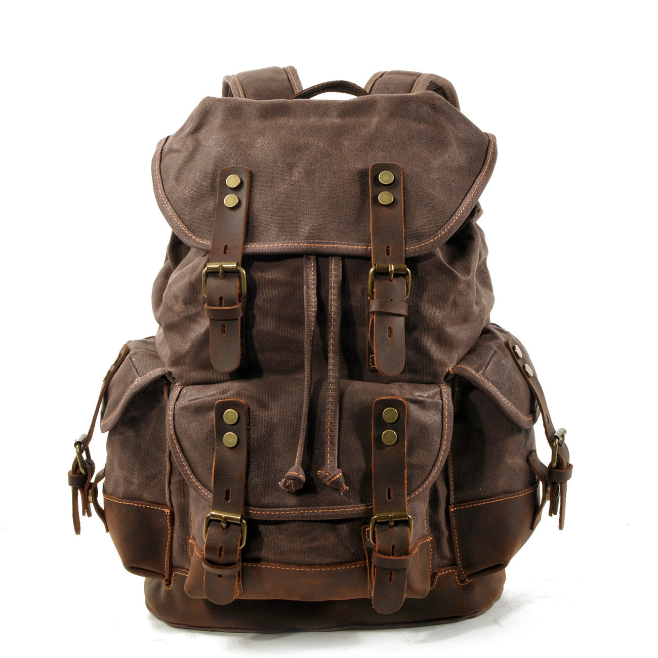 The Expedition: Waxed Canvas & Heritage Leather Rucksack