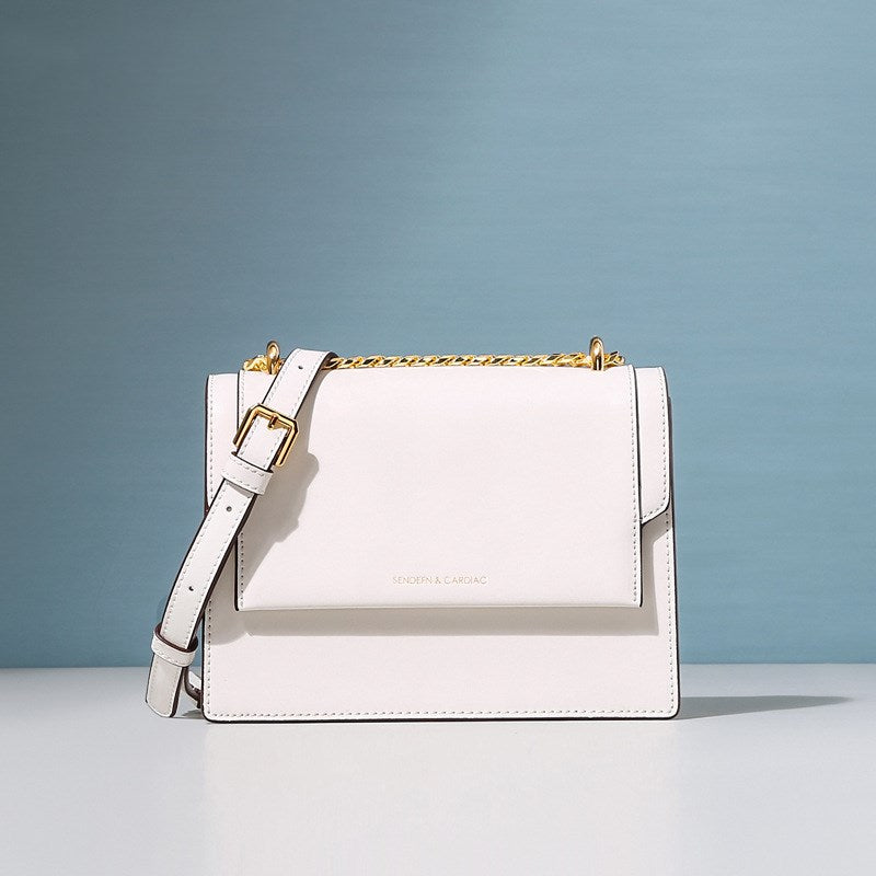 The Petite Square: Genuine Leather Messenger Bag
