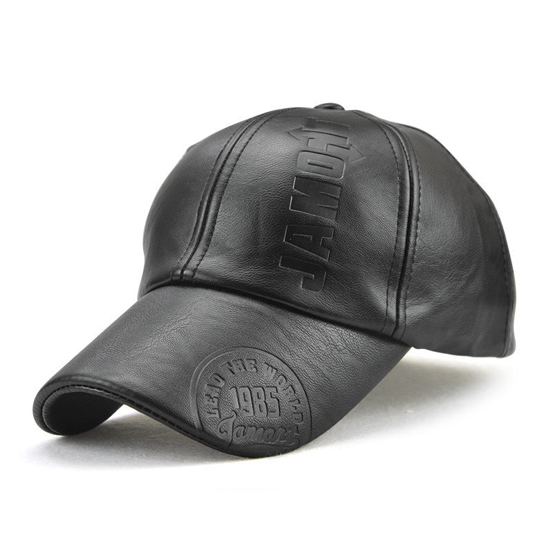 Urban Maverick: The Embossed Vegan Leather Cap