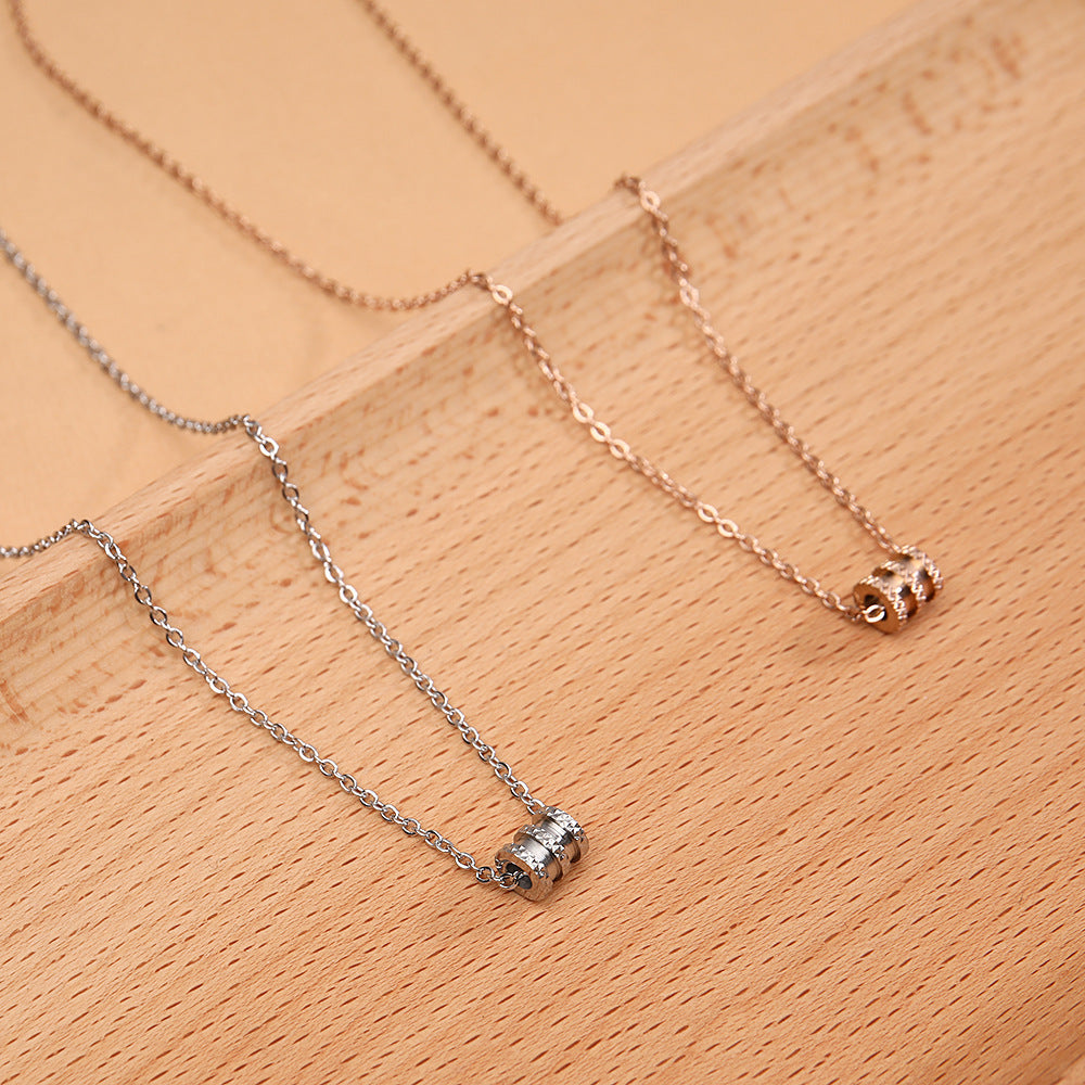 The Hourglass Grace: Small Waist Titanium Necklace