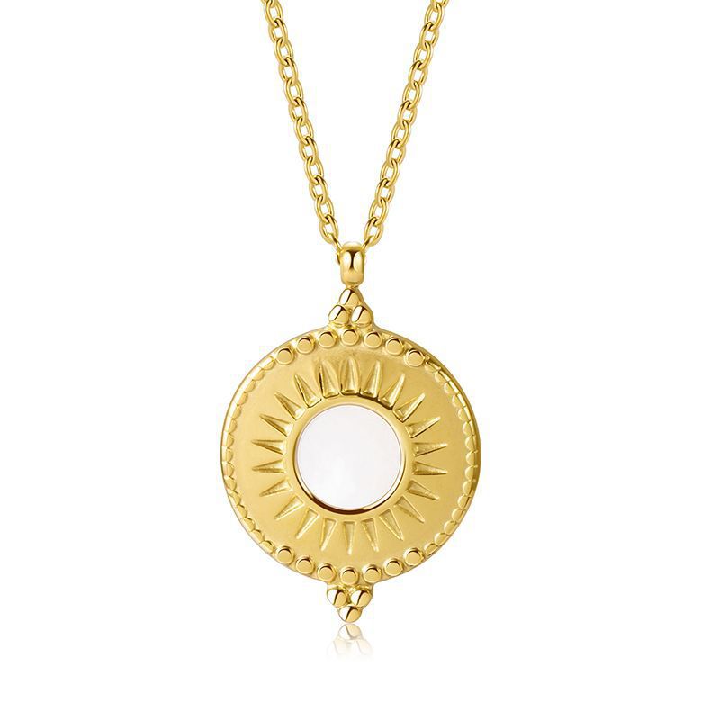The Lustre Shell: 14K Gold-Plated Titanium Necklace