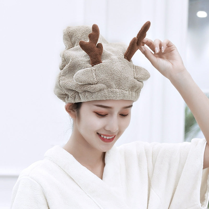 Teddy-Chic Quick-Dry: The Ultimate Coral Velvet Hair Wrap